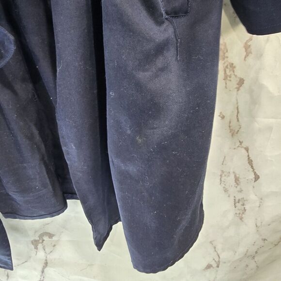 Skies Are Blue Jacket Womens XS Navy Safari Utility Chore Open Front Tencel - Picture 4 of 13